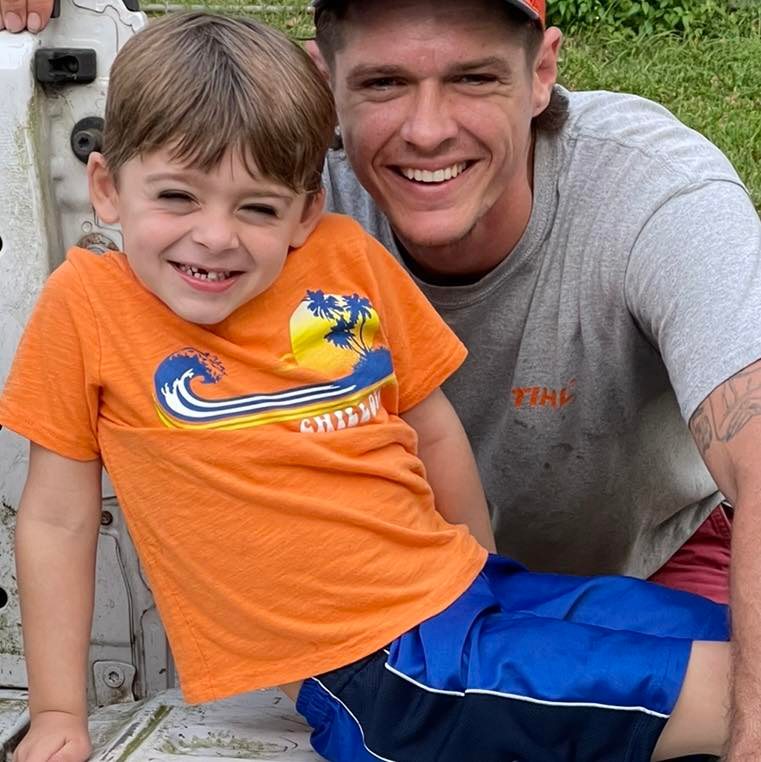 Keys Trees Services team member with family